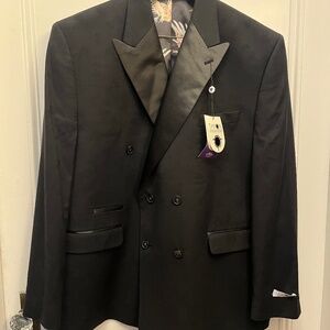 Tayion Black Bow patterned Suit Jacket